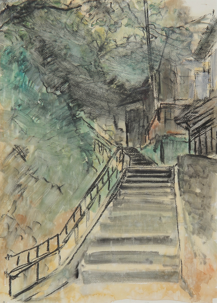 磯部正子「大岩山参道」