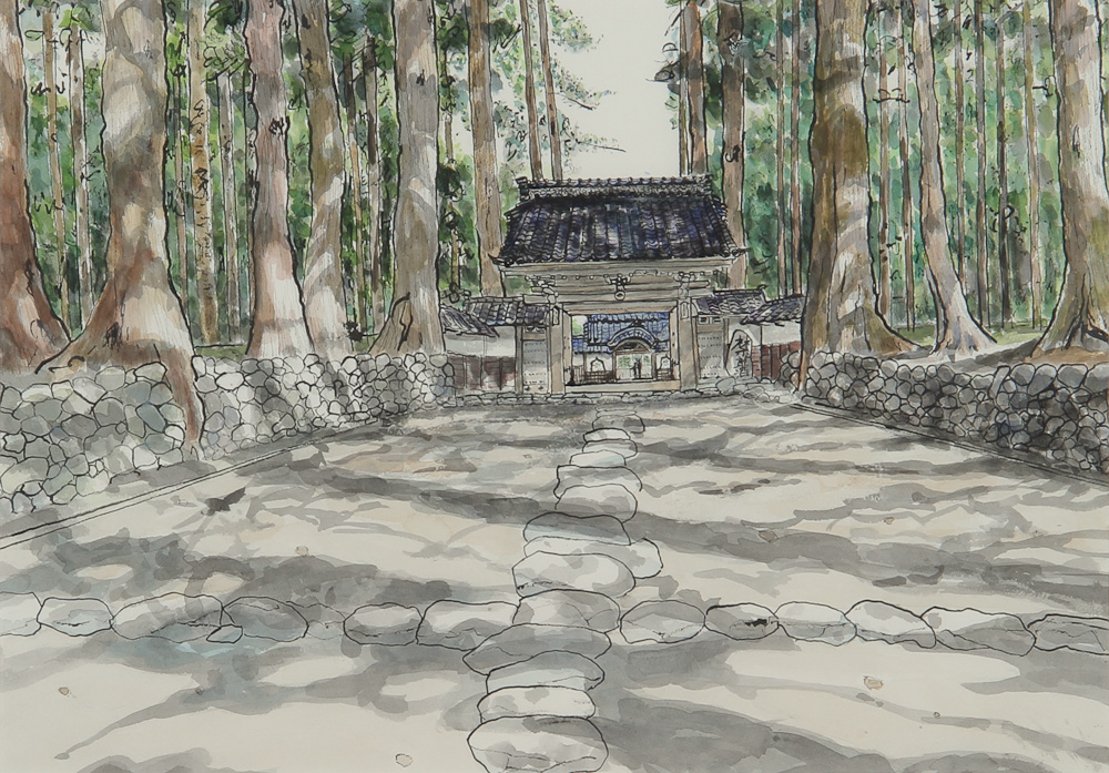 渡辺司「木漏れ日（眼目山立山寺）」