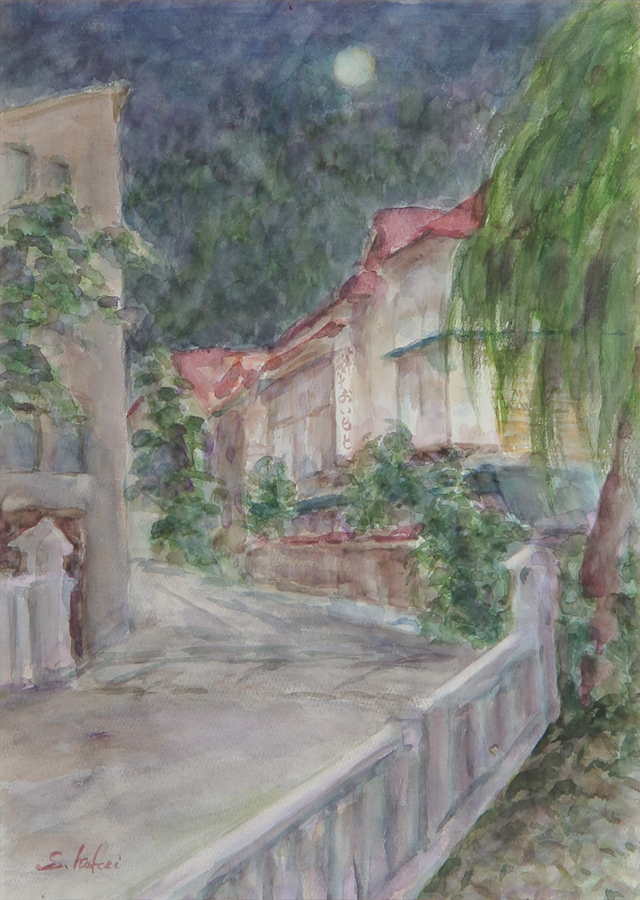 筧秀峰「月見橋（神岡）」