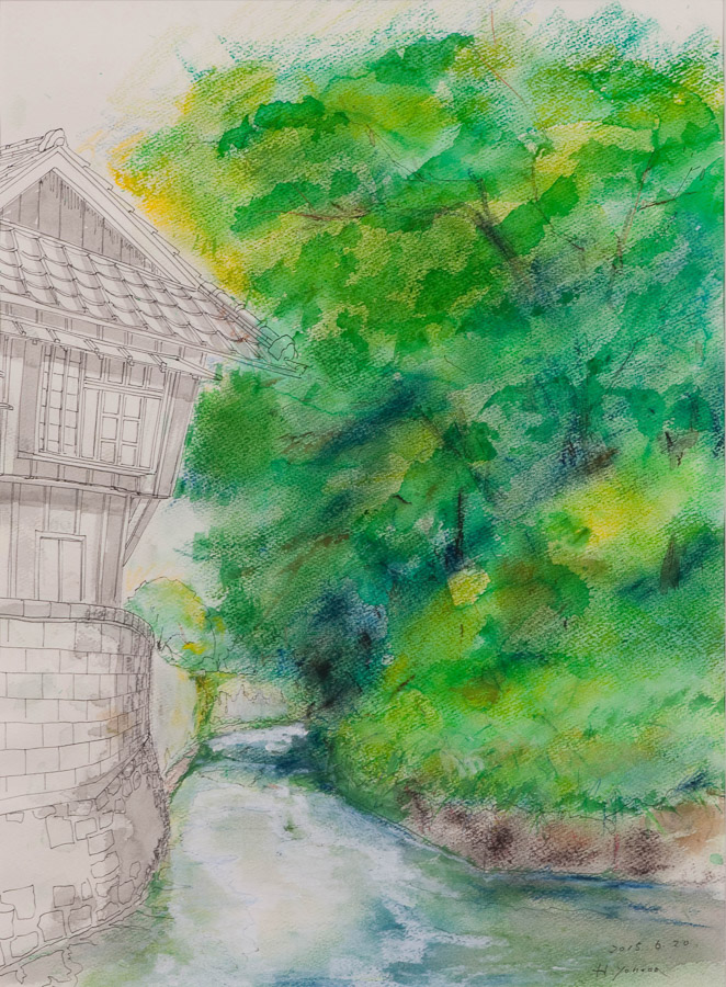 米田英隆　緑陰（滑川）