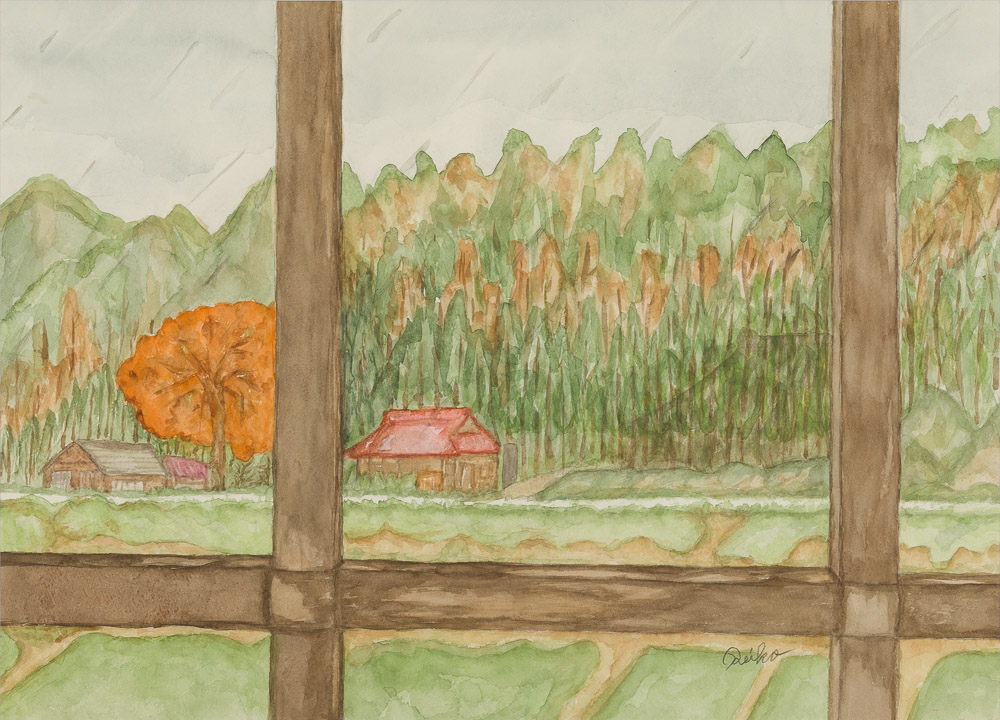 高松令子　雨の窓辺（ほたる館にて）