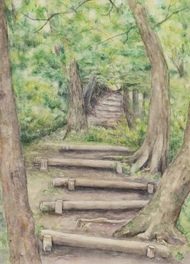 佐竹照子　木陰の散歩道